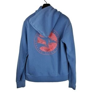 DOO AUSTRALIA Men's HEAT MADE FOR WARM Line Blue Graphic Hoodie Logos Size S